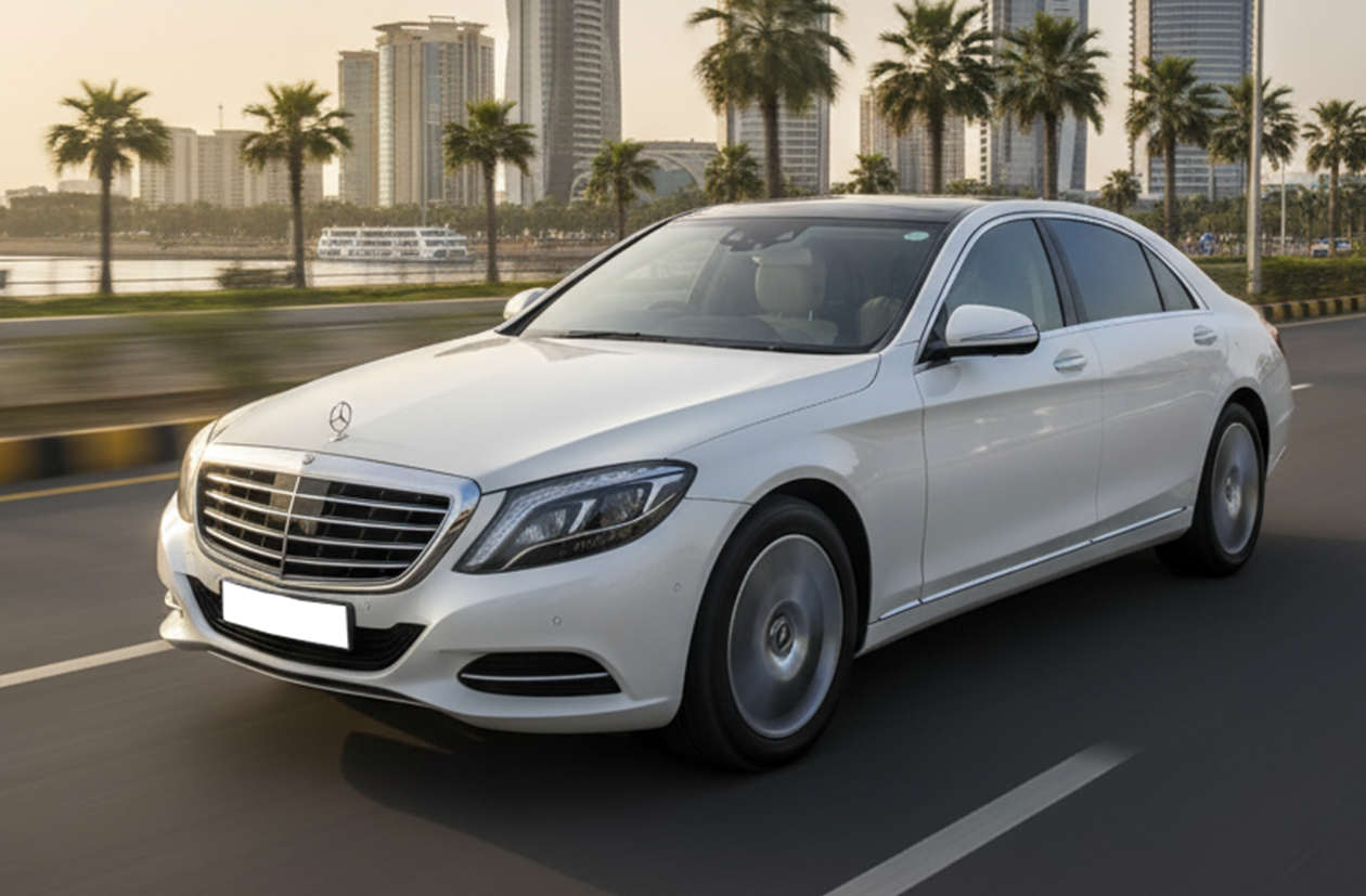 Mercedes S Class on Rent in Ahmedabad