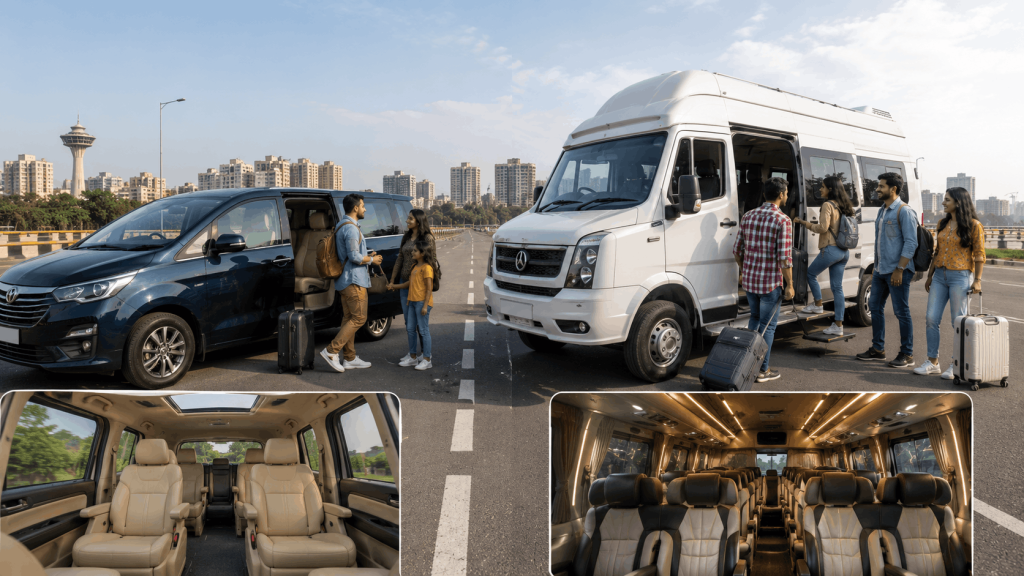 Minivan vs Tempo Traveller: Which Vehicle Is Right For Your Group Size?